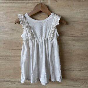 First Impressions White and Blue Sleeveless Dresses